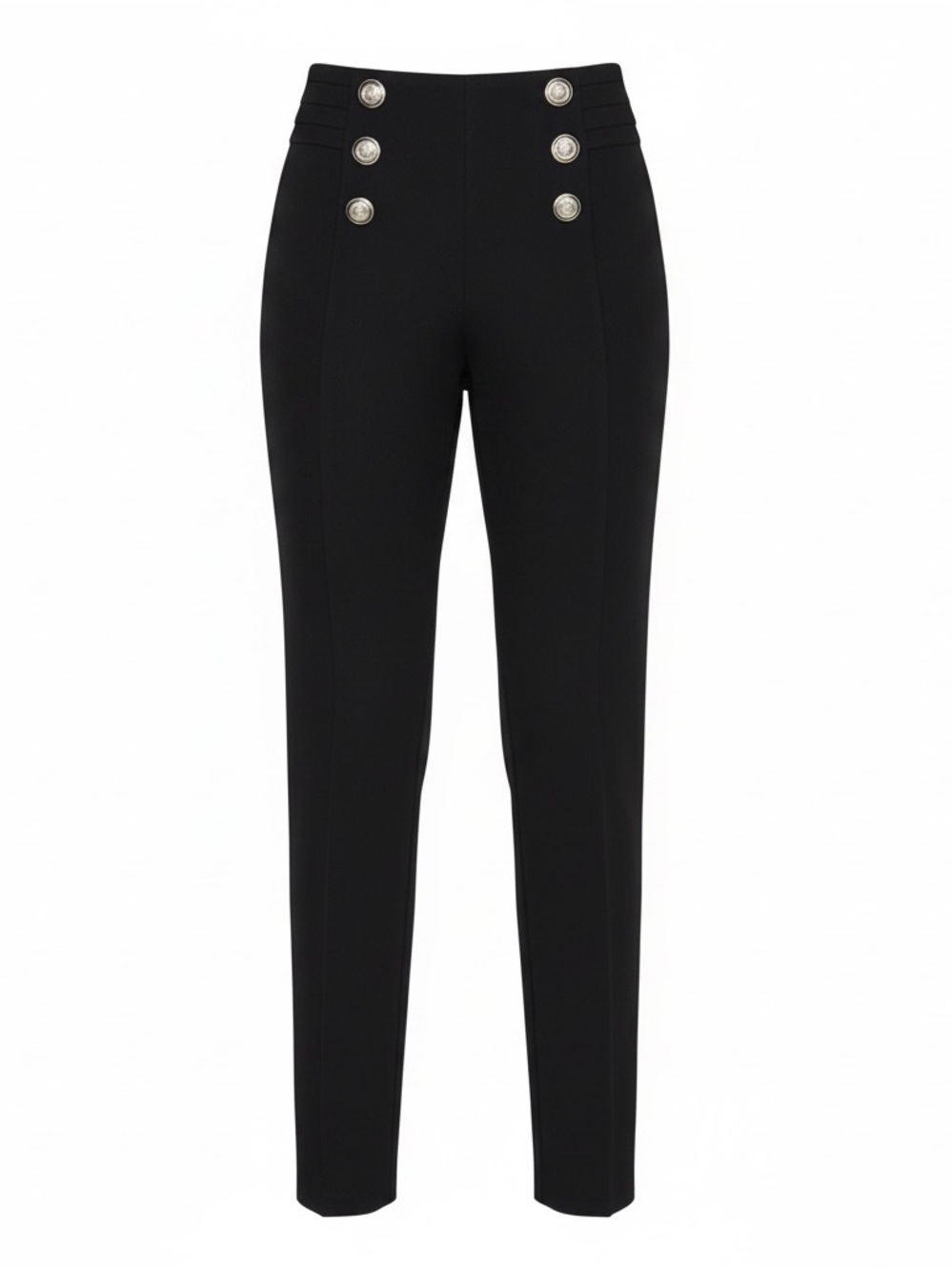 Jules & Leopold Black Sailor Gold Buttons High Rise Pants Large NWOT